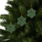 Ceramic Christmas Ornaments inspired by William Morris - Acanthus Collection (Green) - Double Sided Print: 1pc, 3pcs, 5pcs, 10pcs