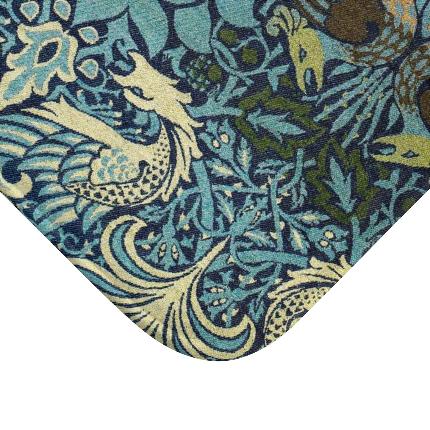 Bath Mat inspired by William Morris - Peacock and Dragon Collection