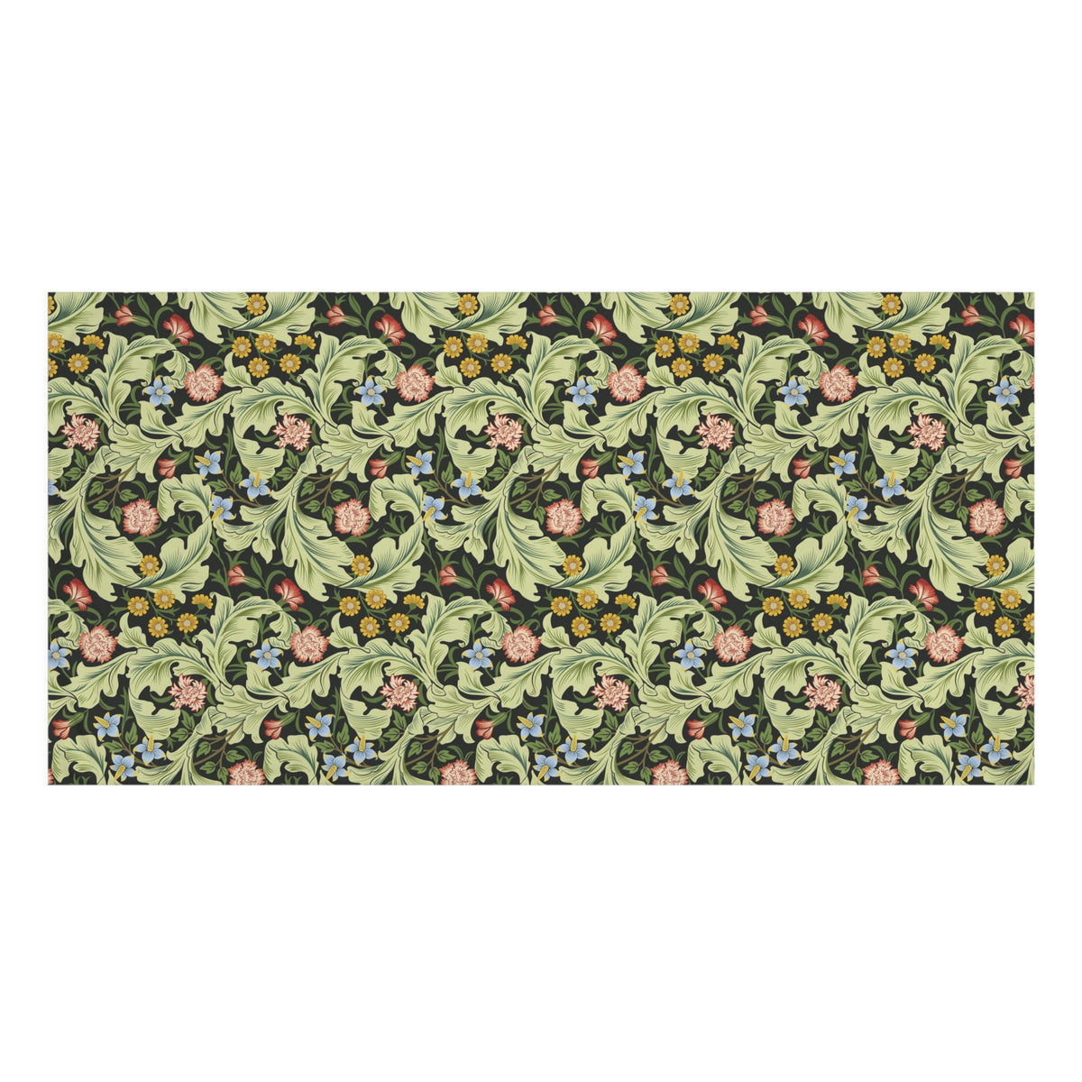 Bath Towel inspired by William Morris - Leicester Collection (Green)