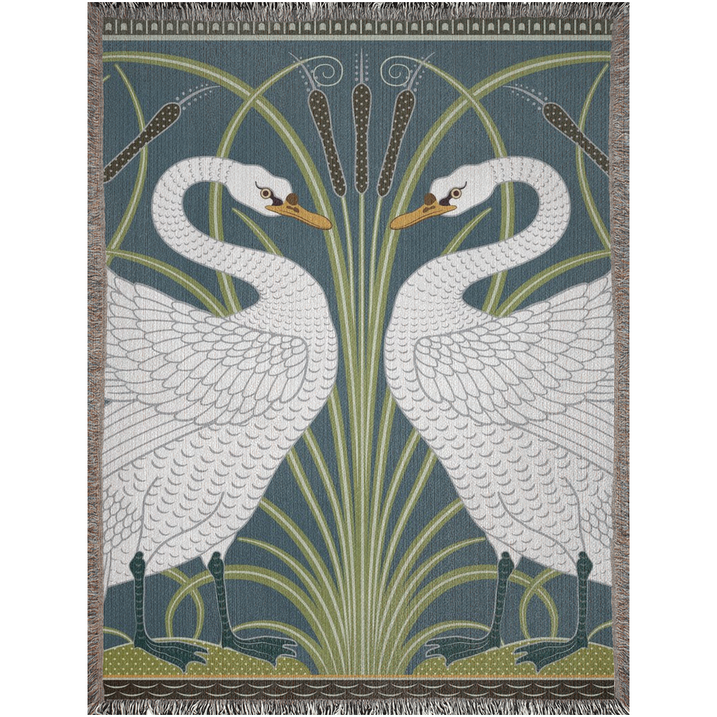 william-morris-co-woven-cotton-blanket-with-fringe-white-swan-collection-spruce-4
