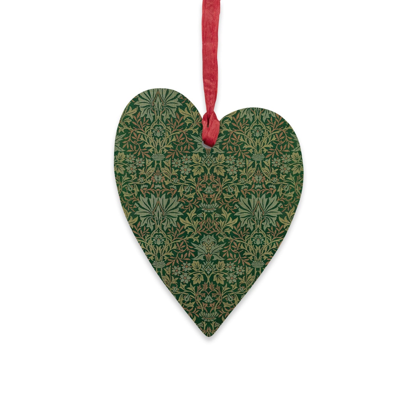Wooden Christmas Ornaments inspired by William Morris - Flower Garden Collection