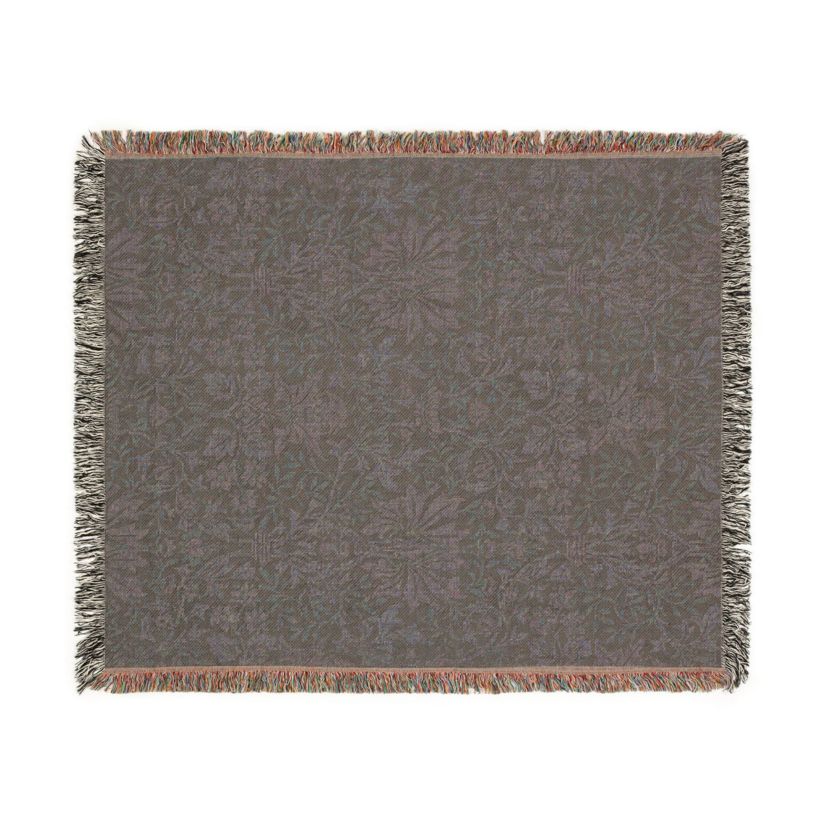 Woven Cotton Blanket inspired by William Morris - Flower Garden Collection