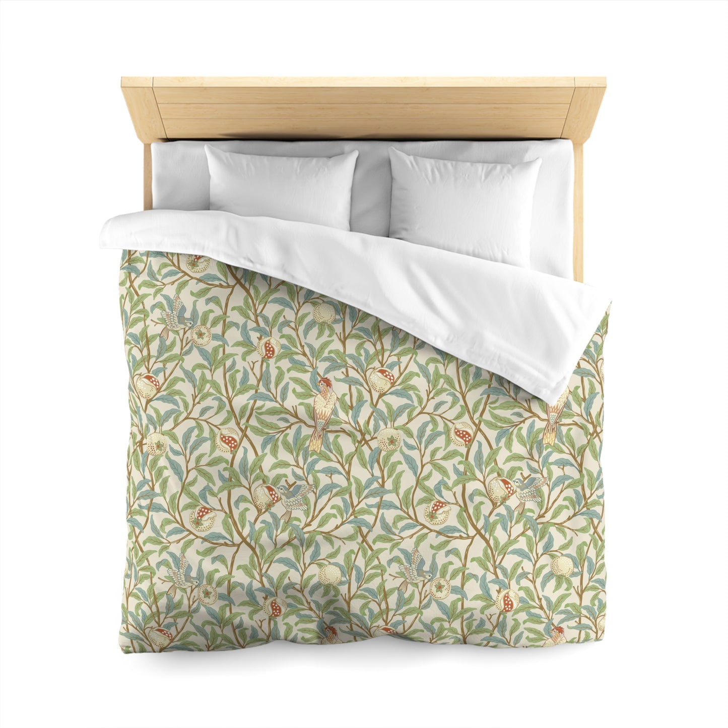 Duvet Cover inspired by William Morris - Bird and Pomegranate Collection (Parchment)