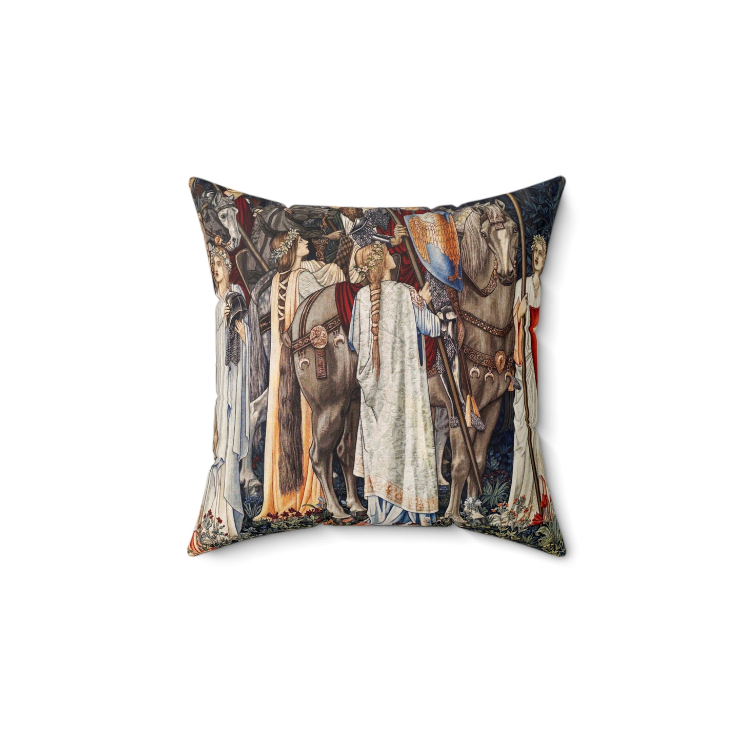 Faux Suede Cushion inspired by William Morris -