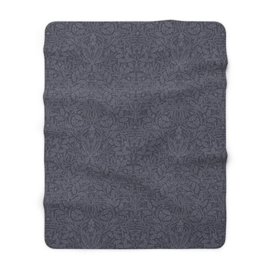 william-morris-co-sherpa-fleece-blanket-acorn-and-oak-leaves-collection-smoky-blue-3