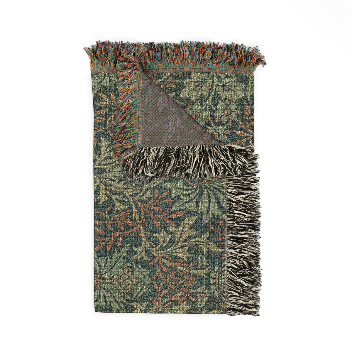 Woven Cotton Blanket inspired by William Morris - Flower Garden Collection