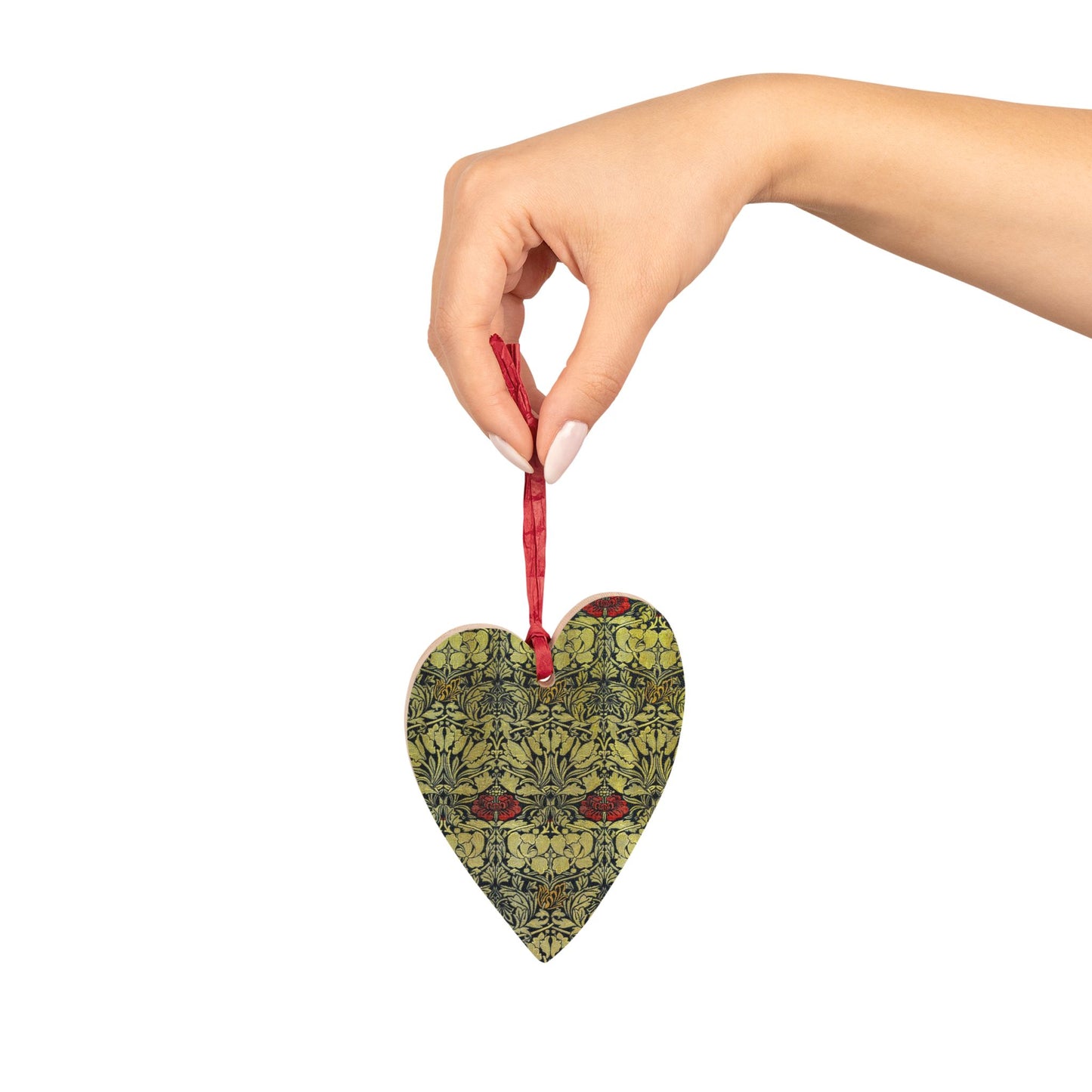 Wooden Christmas Ornaments inspired by William Morris - Tulip & Rose Collection