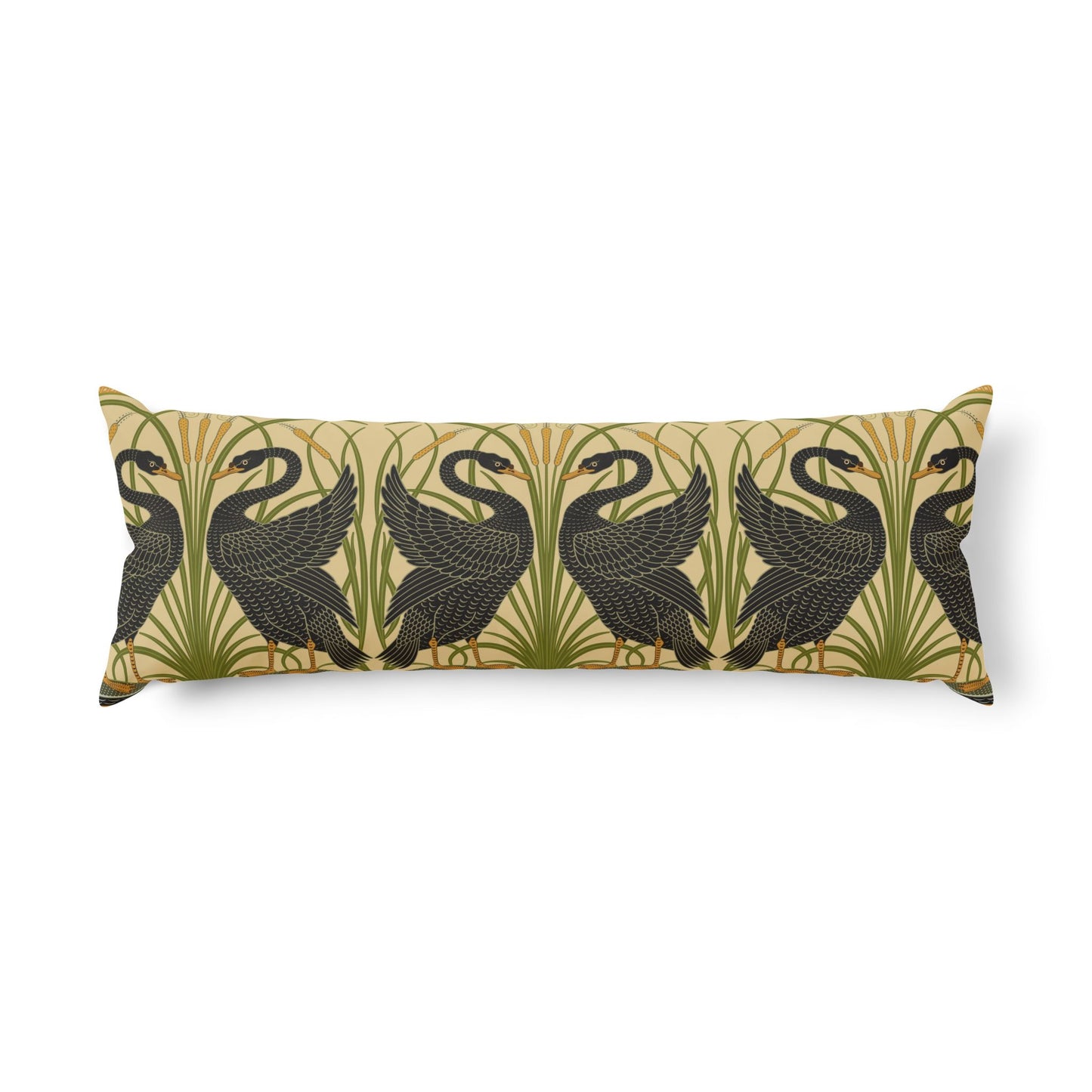 Body Pillow inspired by William Morris - Black Swan Collection (Cygnus Aatratus)