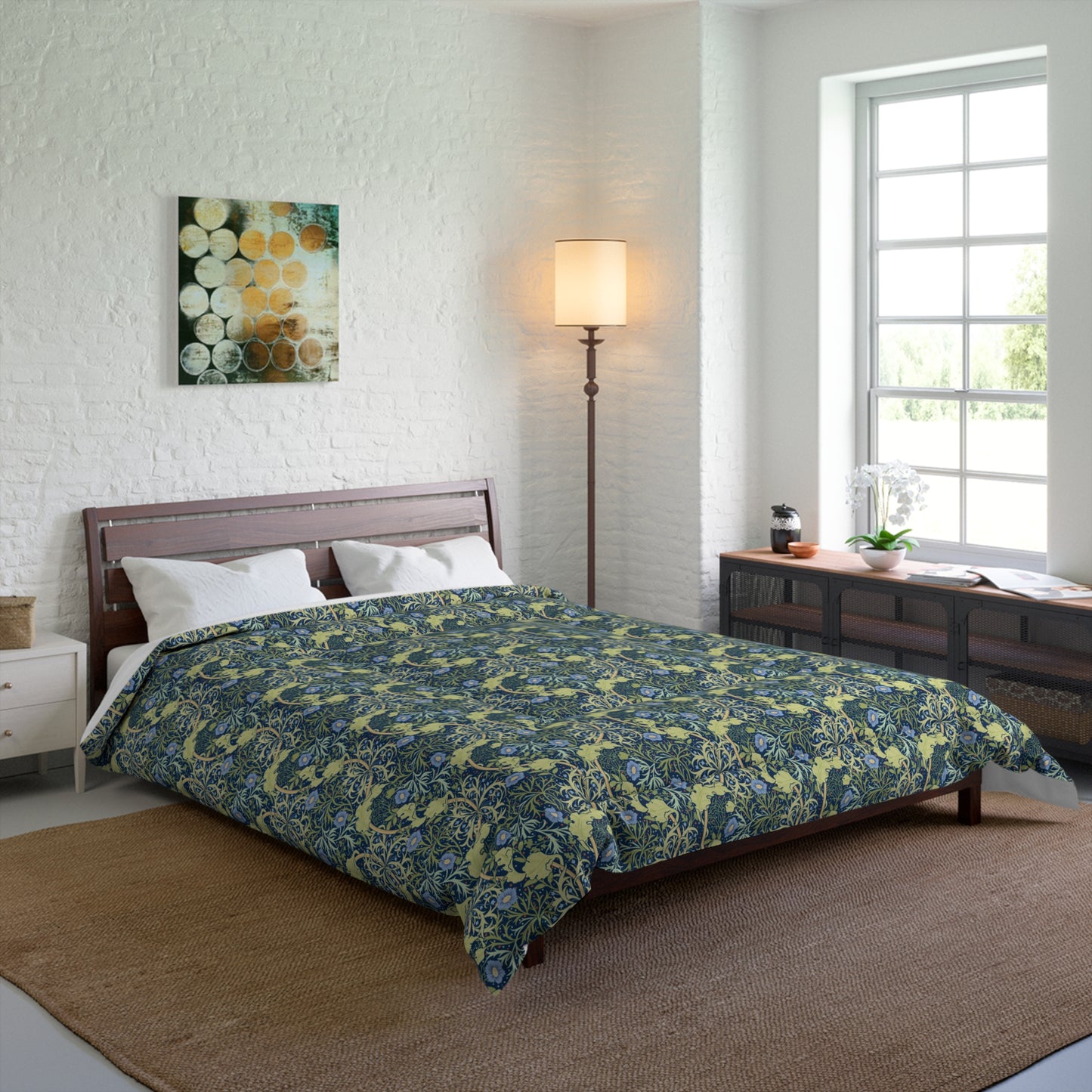 william-morris-co-comforter-seaweed-collection-blue-flower-1
