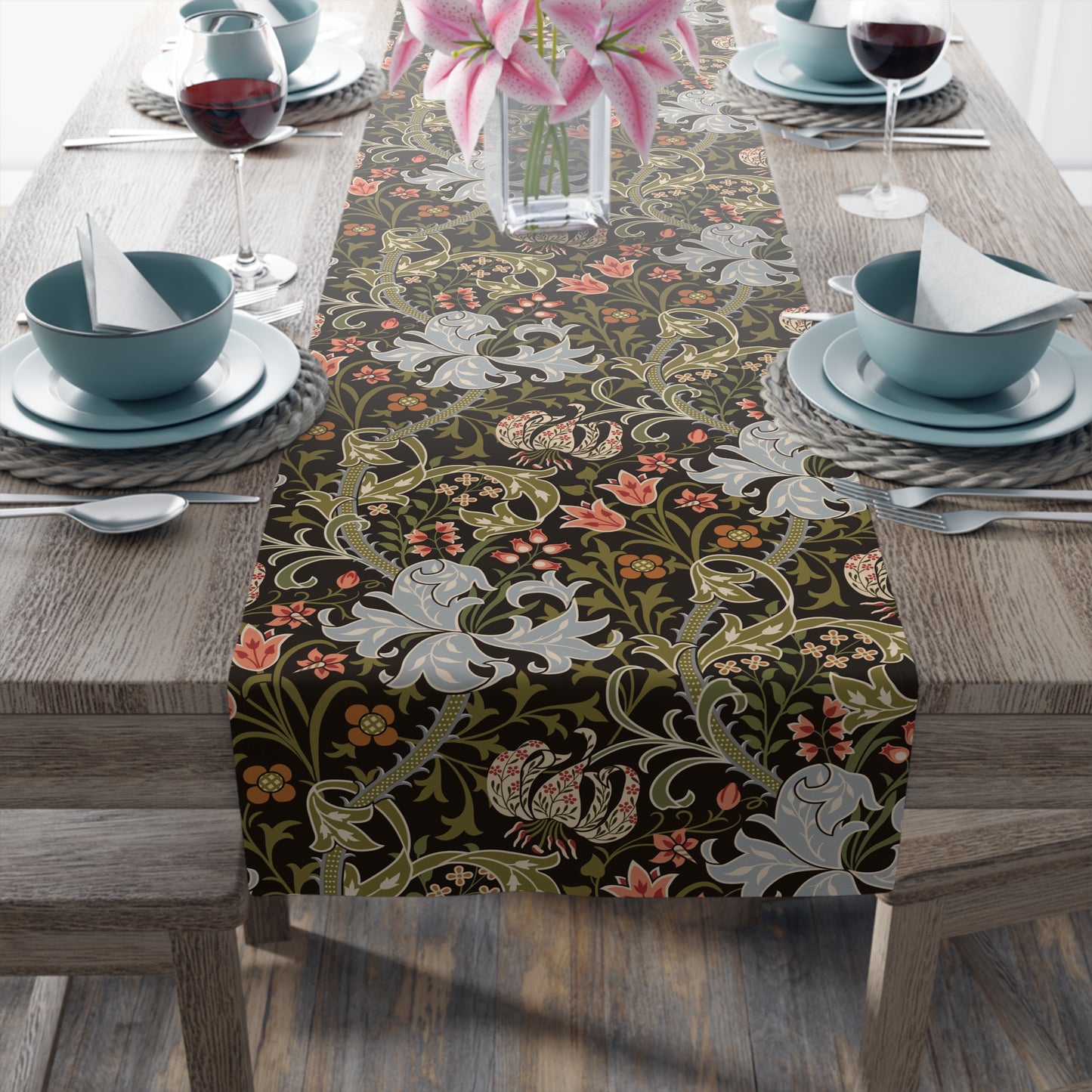 william-morris-co-table-runner-golden-lily-collection-midnight-4