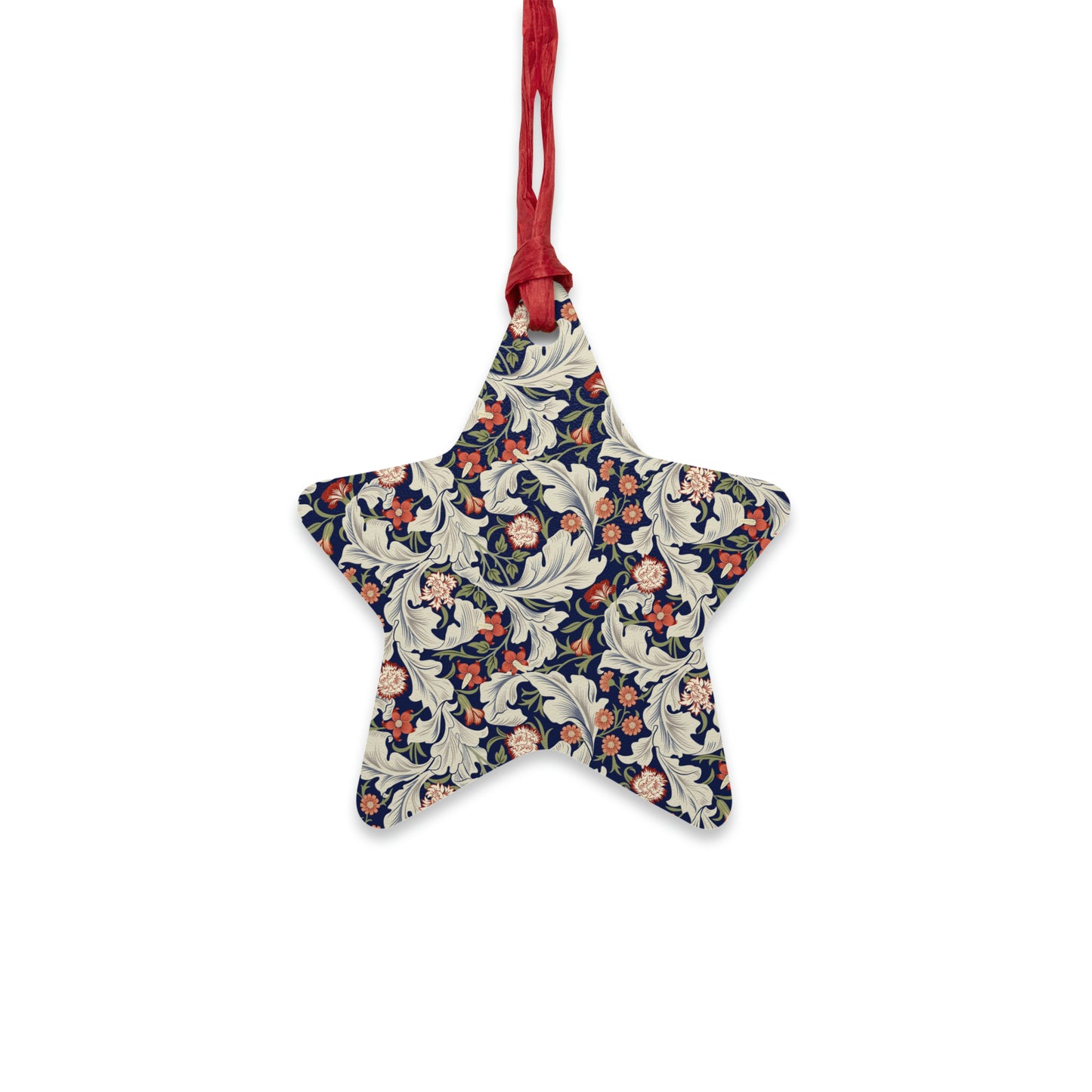 Wooden Christmas Ornaments inspired by William Morris -