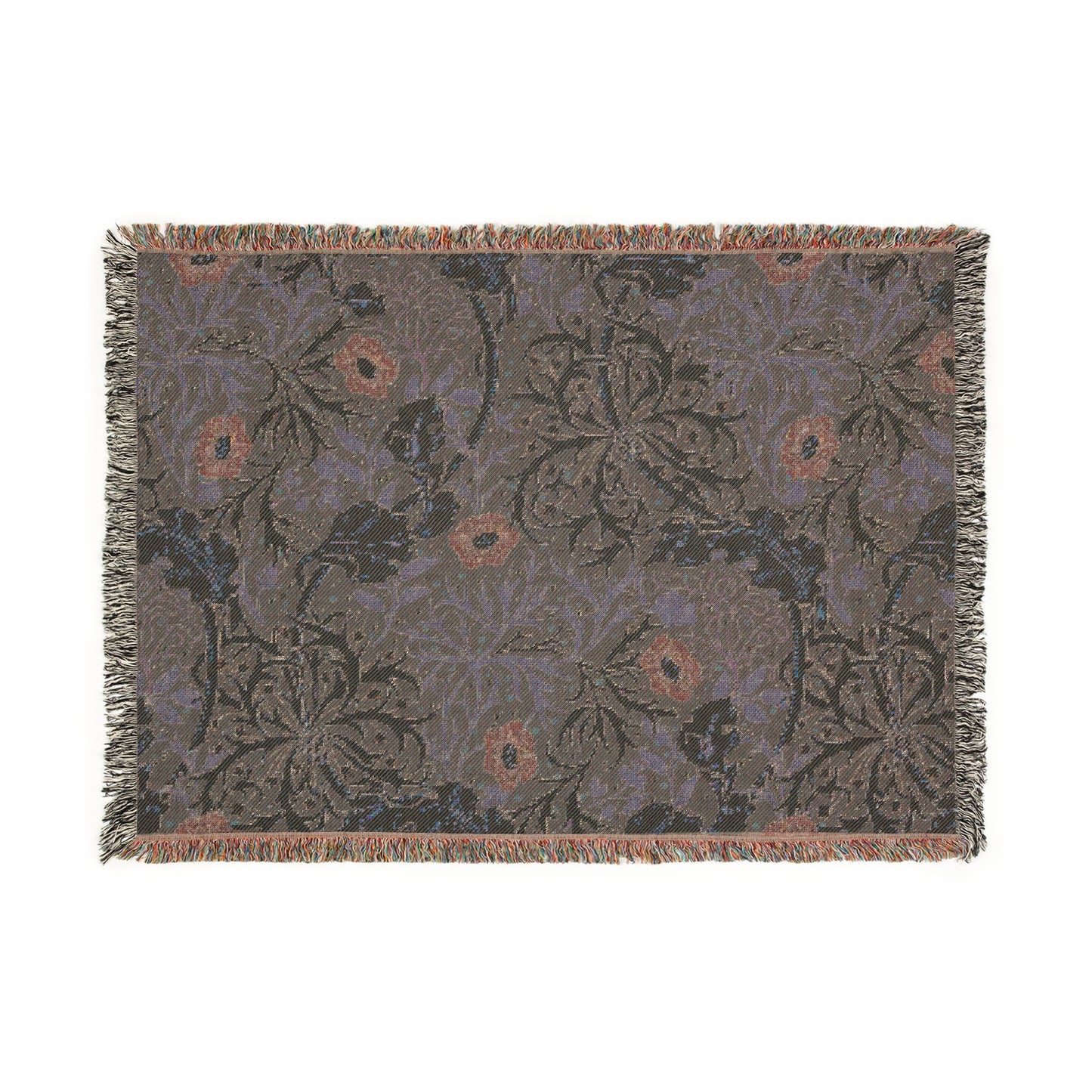 Elegant Floral Woven Blanket - Cozy Design for Home Decor