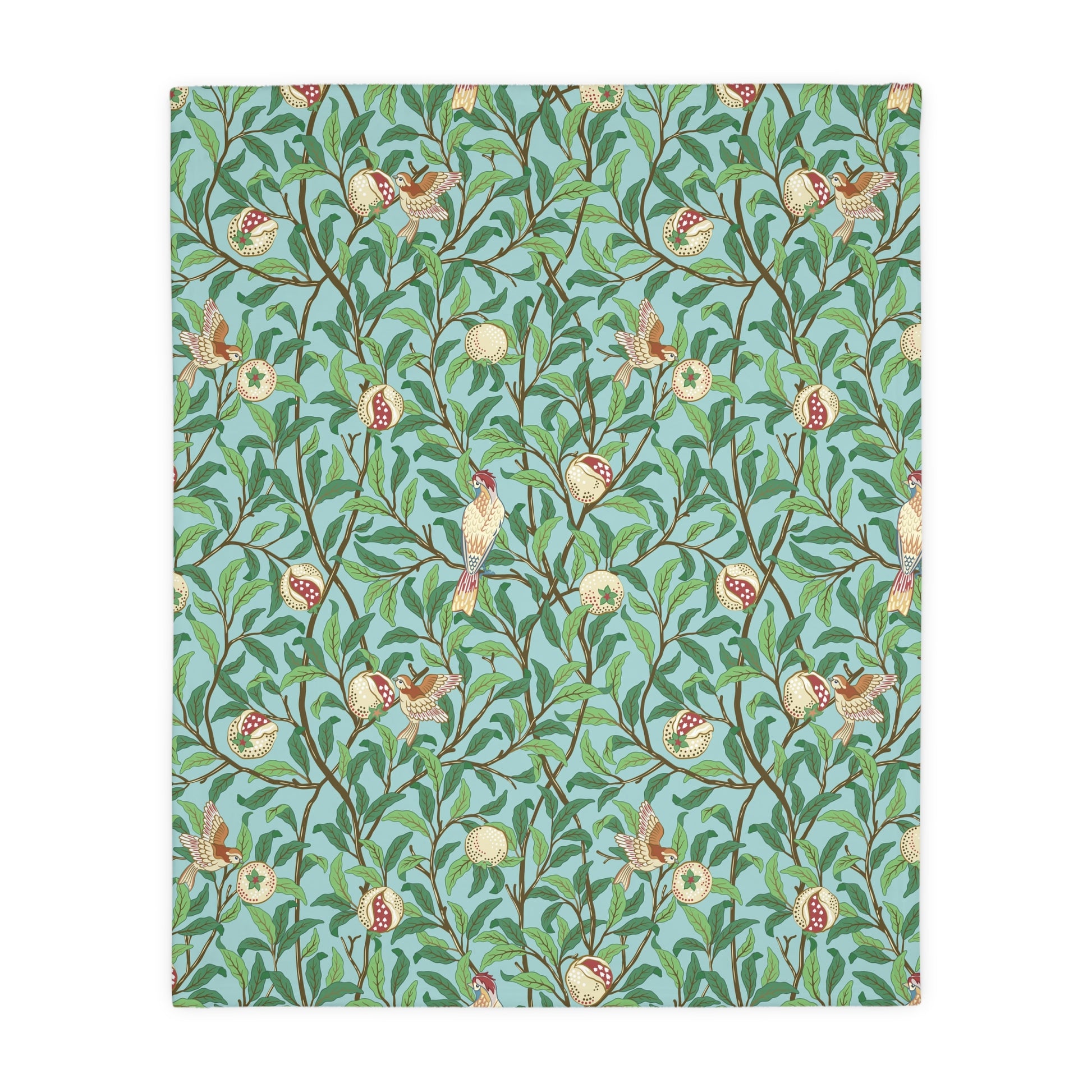 william-morris-co-luxury-velveteen-minky-blanket-two-sided-print-bird-and-pomegranate-collection-tiffany-blue-onyx-14