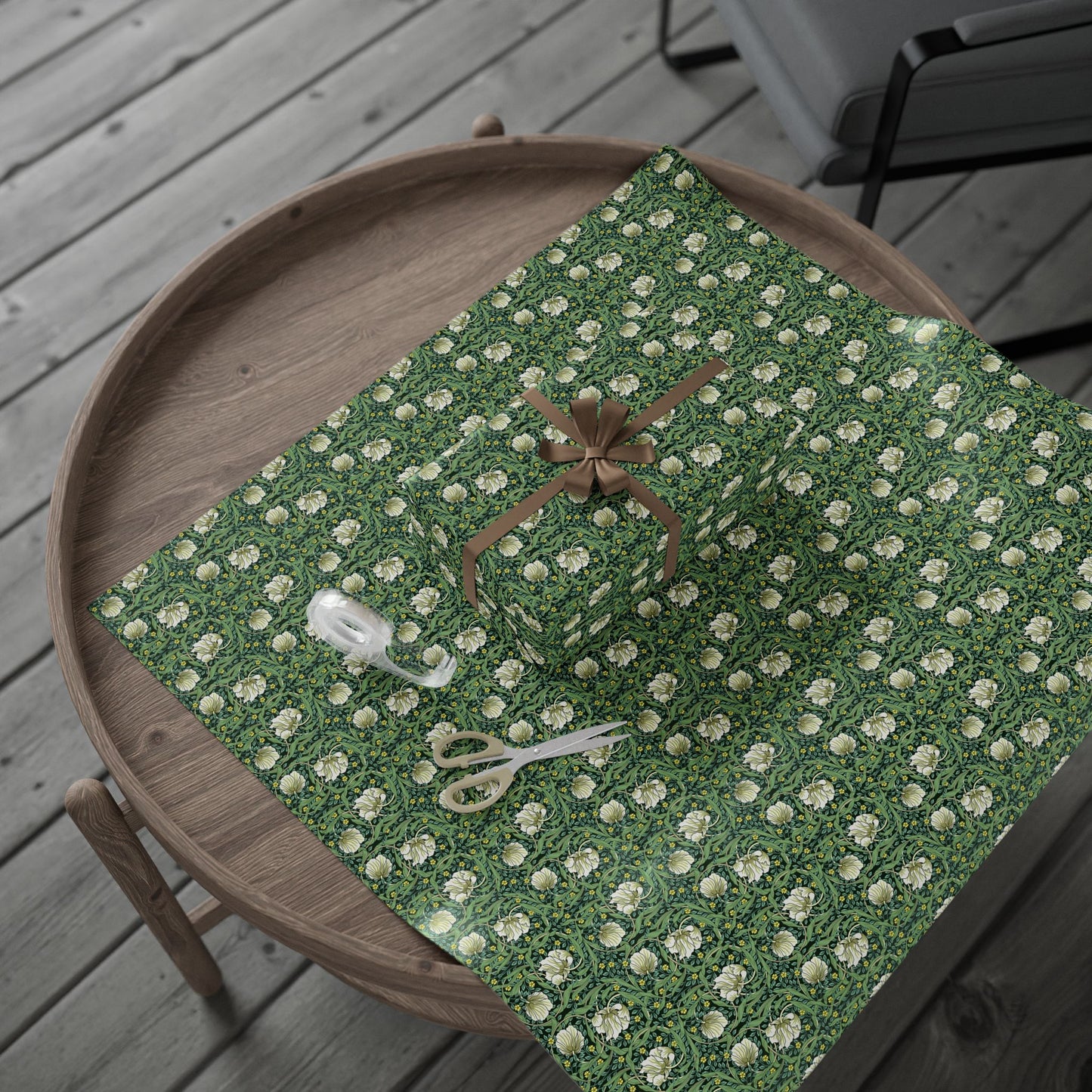Gift Wrapping Paper inspired by William Morris - Pimpernel Collection (Green)