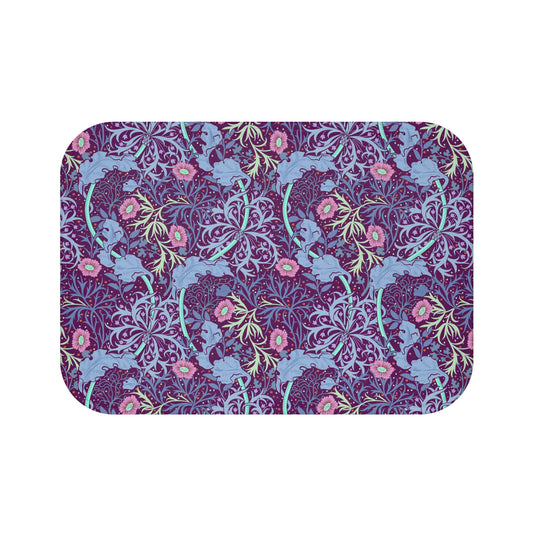 bath-mat-william-morris-seaweed-pink-flower-1