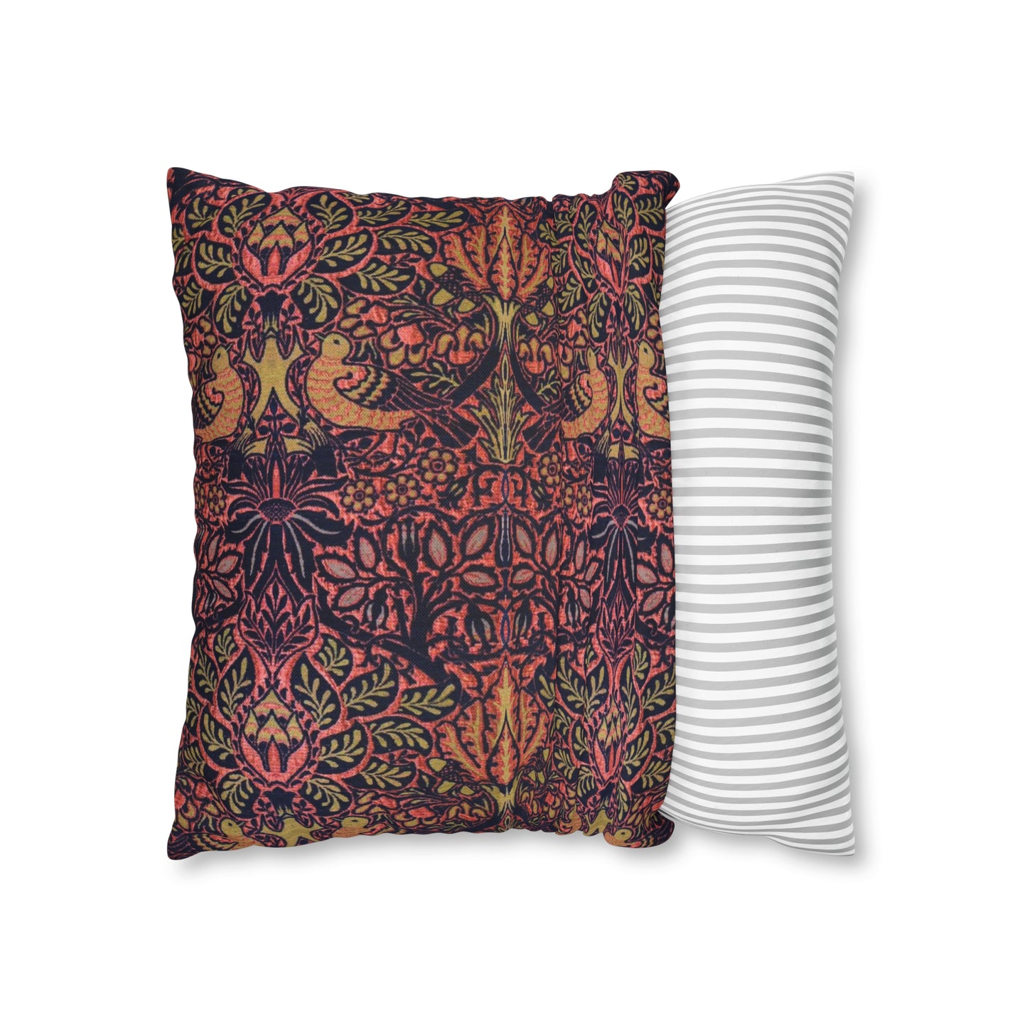 Spun Poly Cushion Cover inspired by William Morris - Dove and Rose Collection