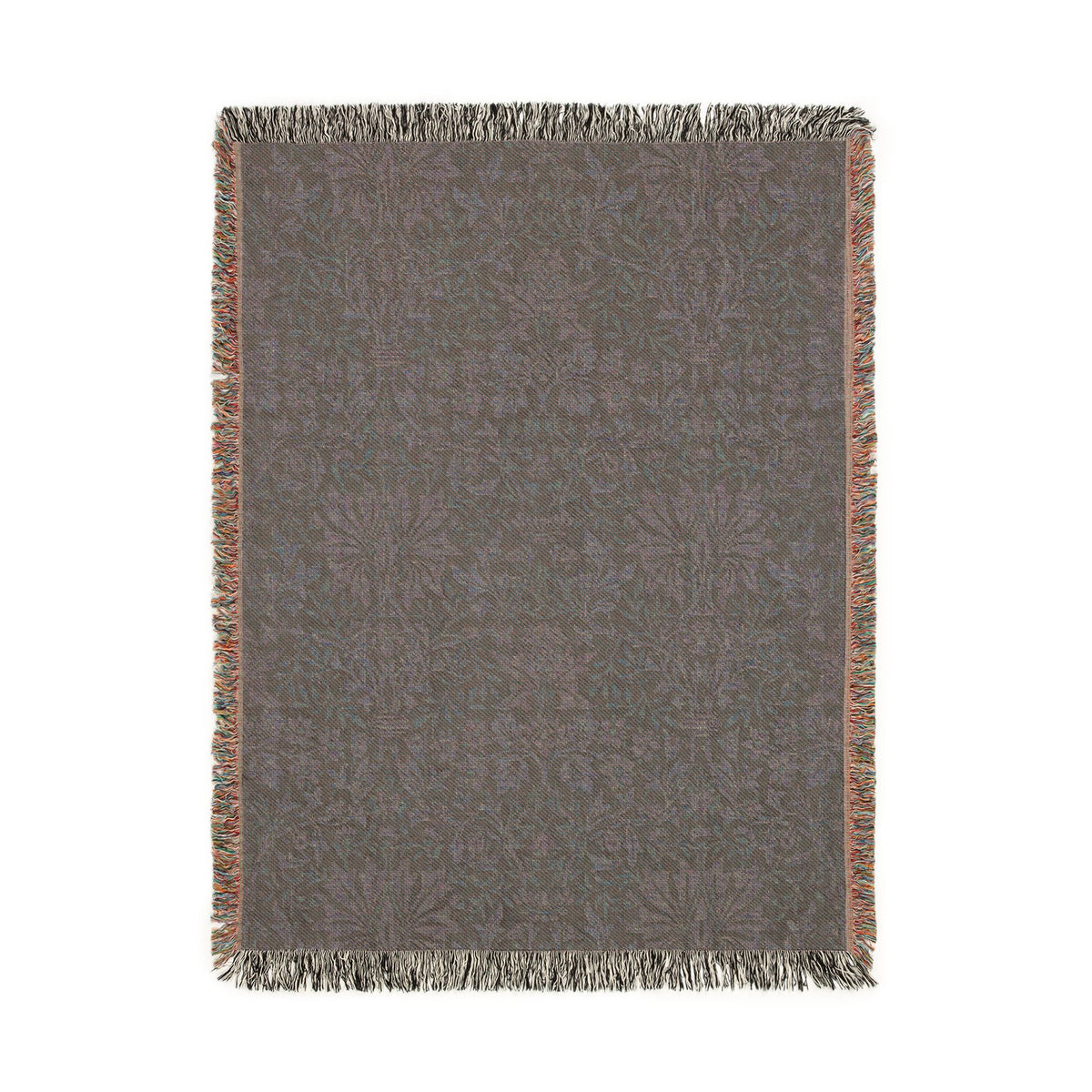 Woven Cotton Blanket inspired by William Morris - Flower Garden Collection