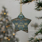 Ceramic Christmas Ornaments inspired by William Morris - Peacock & Dragon Collection - Double Sided Print: 1pc, 3pcs, 5pcs, 10pcs
