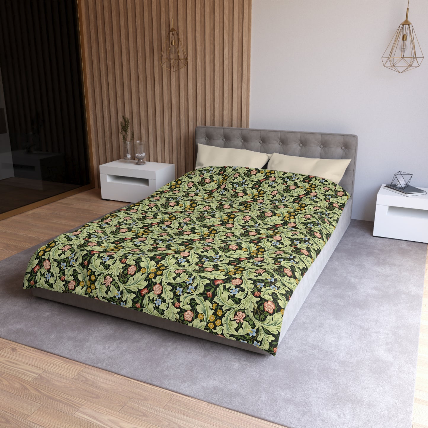 Duvet Cover inspired by William Morris - Leicester Collection (Green)