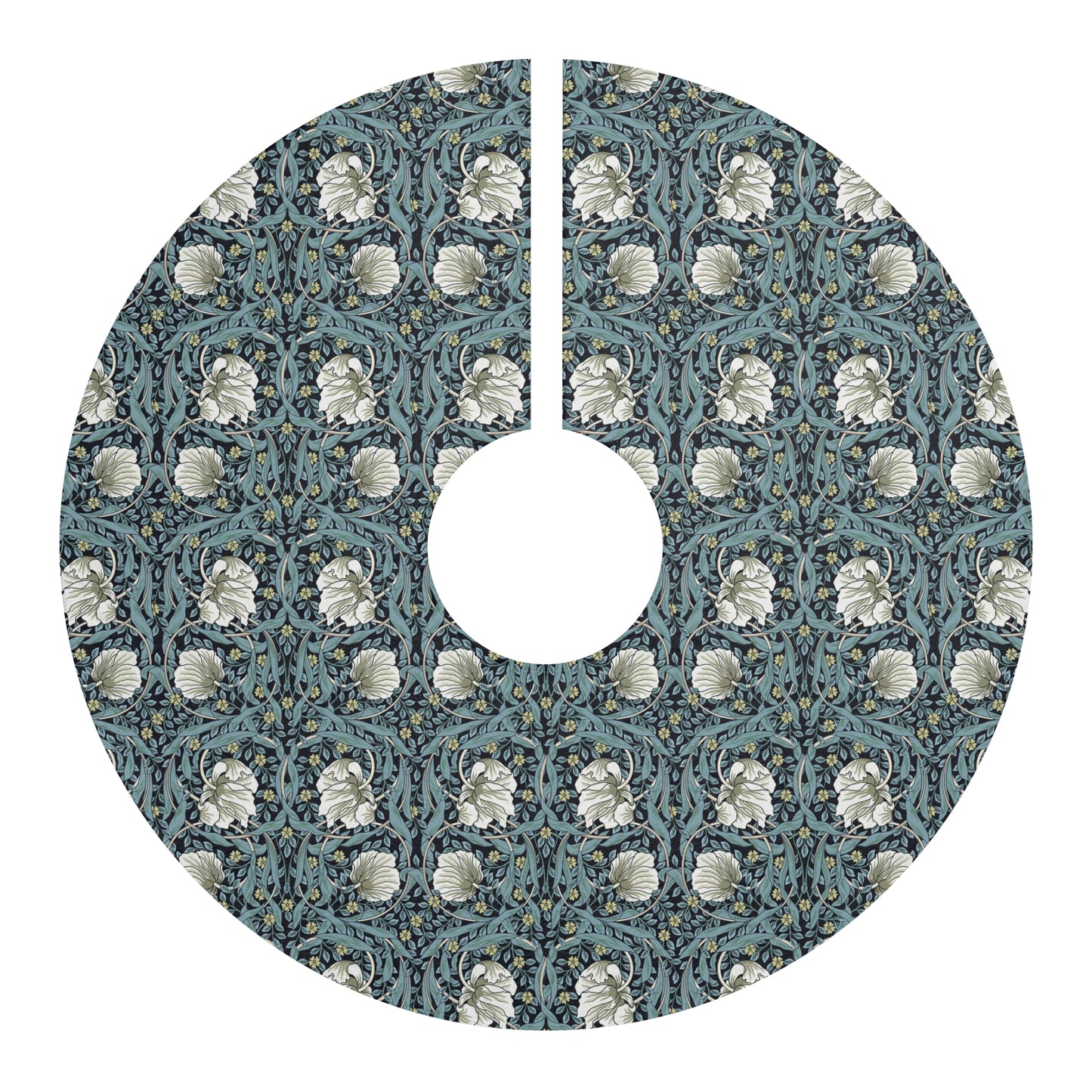 Christmas Tree Skirt inspired by William Morris - Pimpernel Collection (Slate)