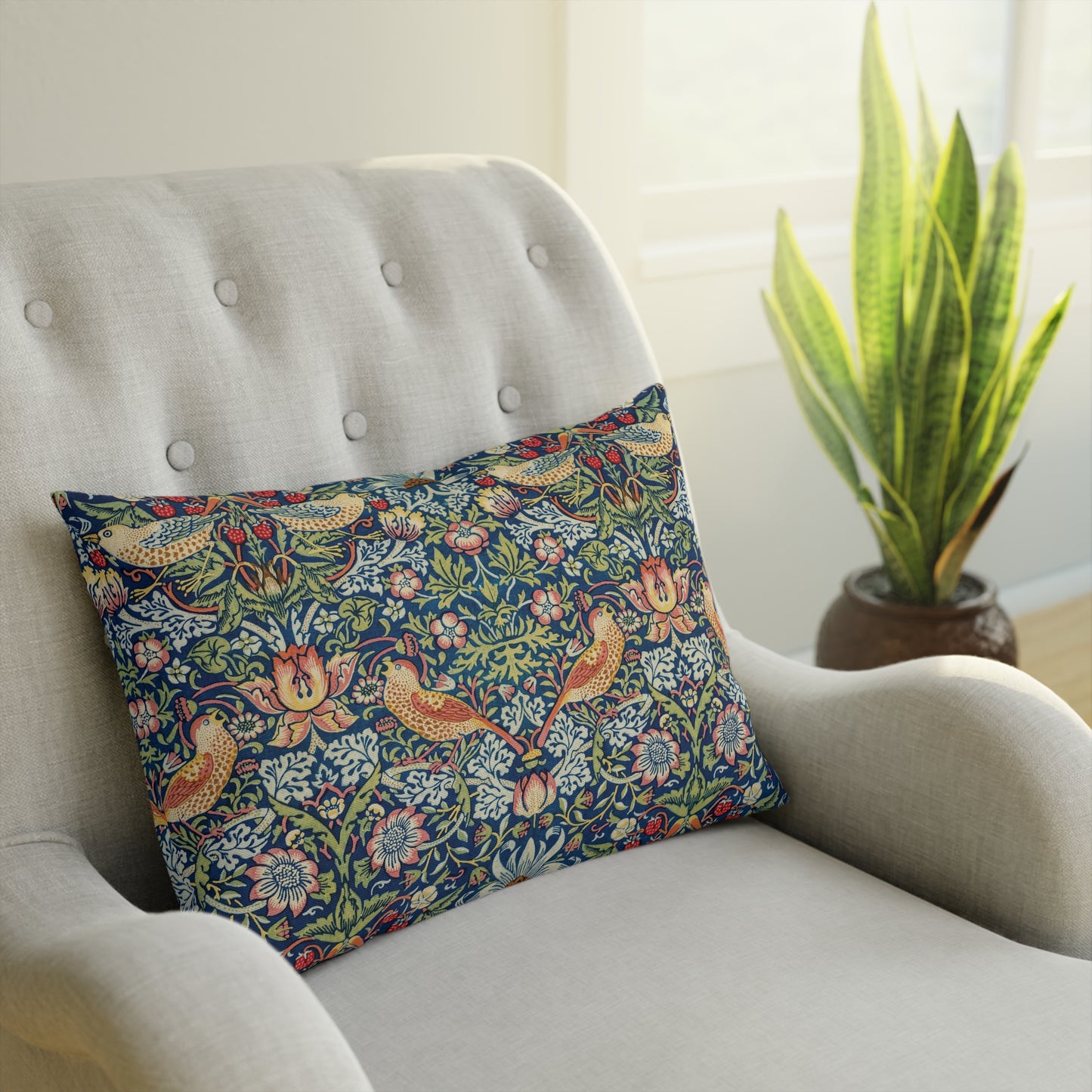 William Morris & Co Cushion and Cushion Cover - Strawberry Thief Collection