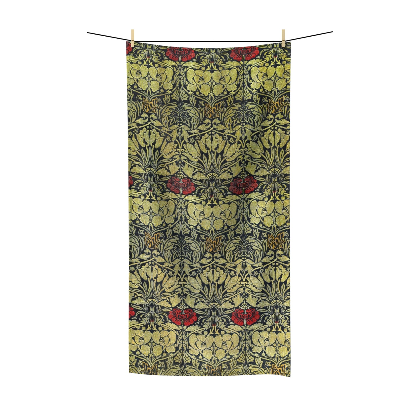 Luxury Polycotton Towel inspired by William Morris - Tulip and Rose Collection