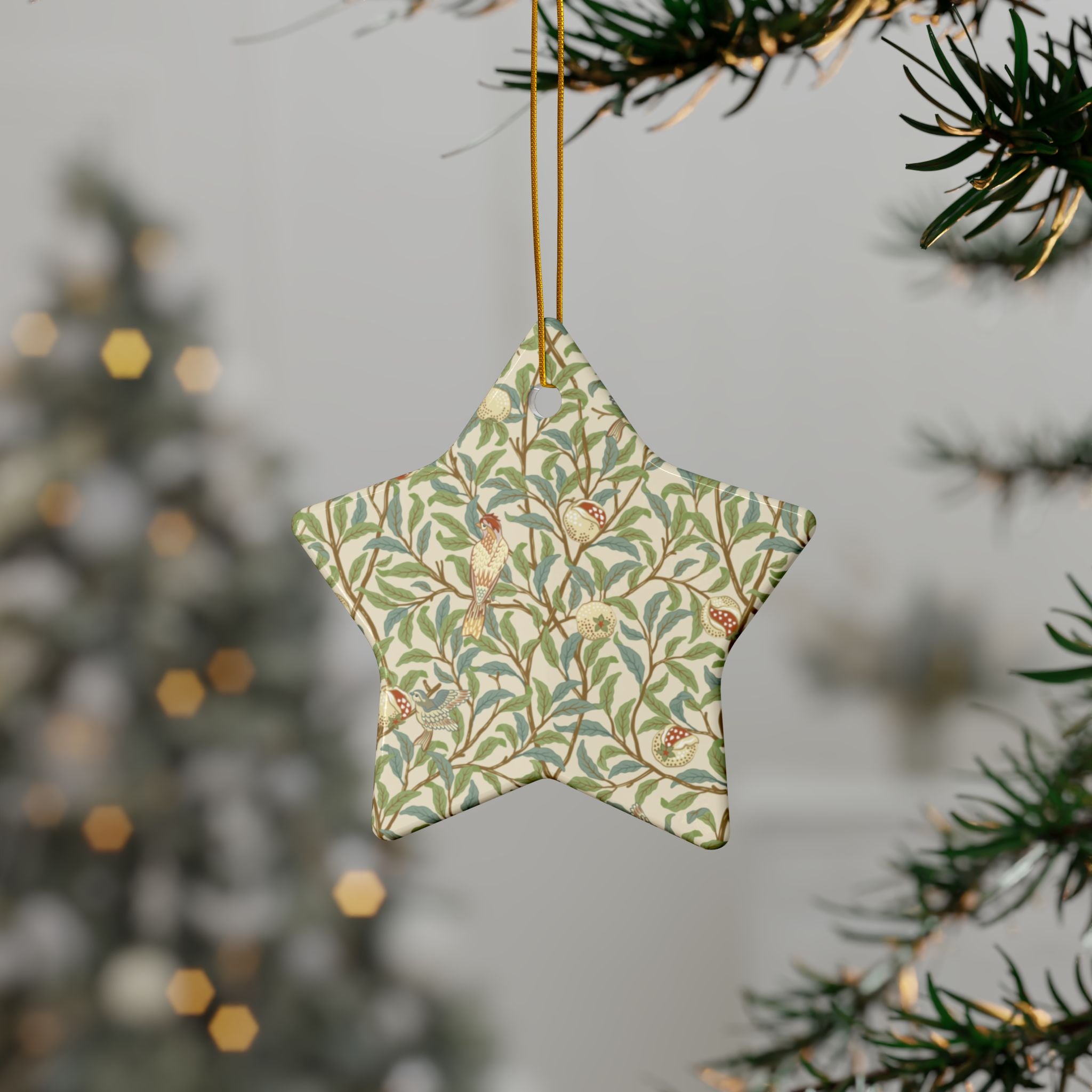 Christmas Ornaments William Morris - Bird & Pomegranate (Parchment