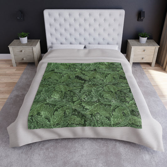 william-morris-co-lush-crushed-velvet-blanket-acanthus-collection-green-5