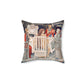 Faux Suede Cushion inspired by William Morris -