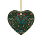 Ceramic Christmas Ornaments inspired by William Morris - Tulip Collection - Double Sided Print: 1pc, 3pcs, 5pcs, 10pcs