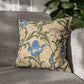 Faux Suede Cushion Cover inspired by William Morris - Blue Iris Collection