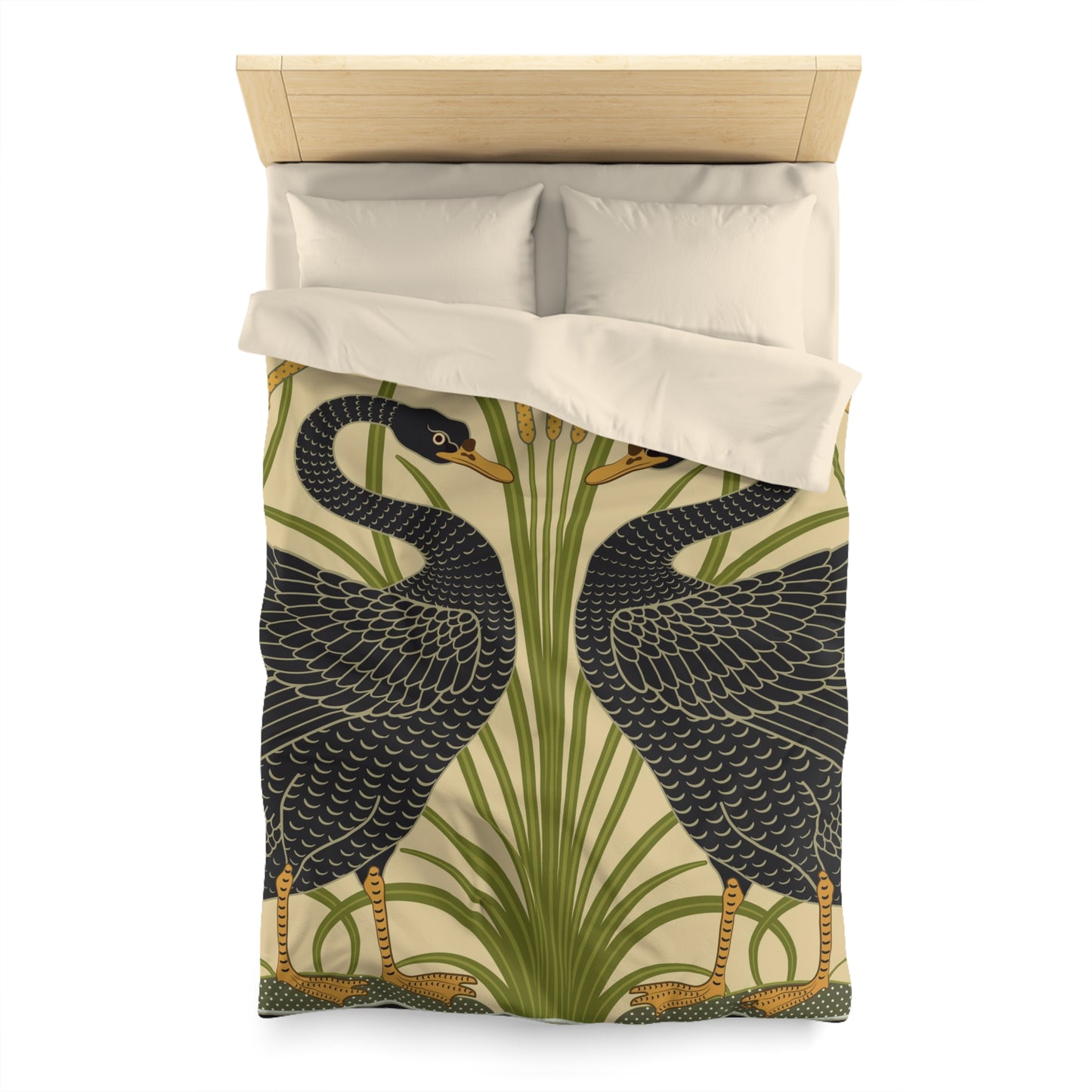 Duvet Cover inspired by William Morris - Black Swan Collection (Cygnus Aatratus)