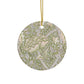 Ceramic Christmas Ornaments inspired by William Morris - Windrush Collection (Brook) - Double Sided Print: 1pc, 3pcs, 5pcs, 10pcs