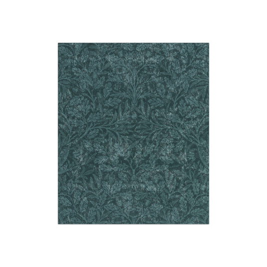 velvet-blanket-william-morris-acorns-and-oak-leaves-collection-teal-1