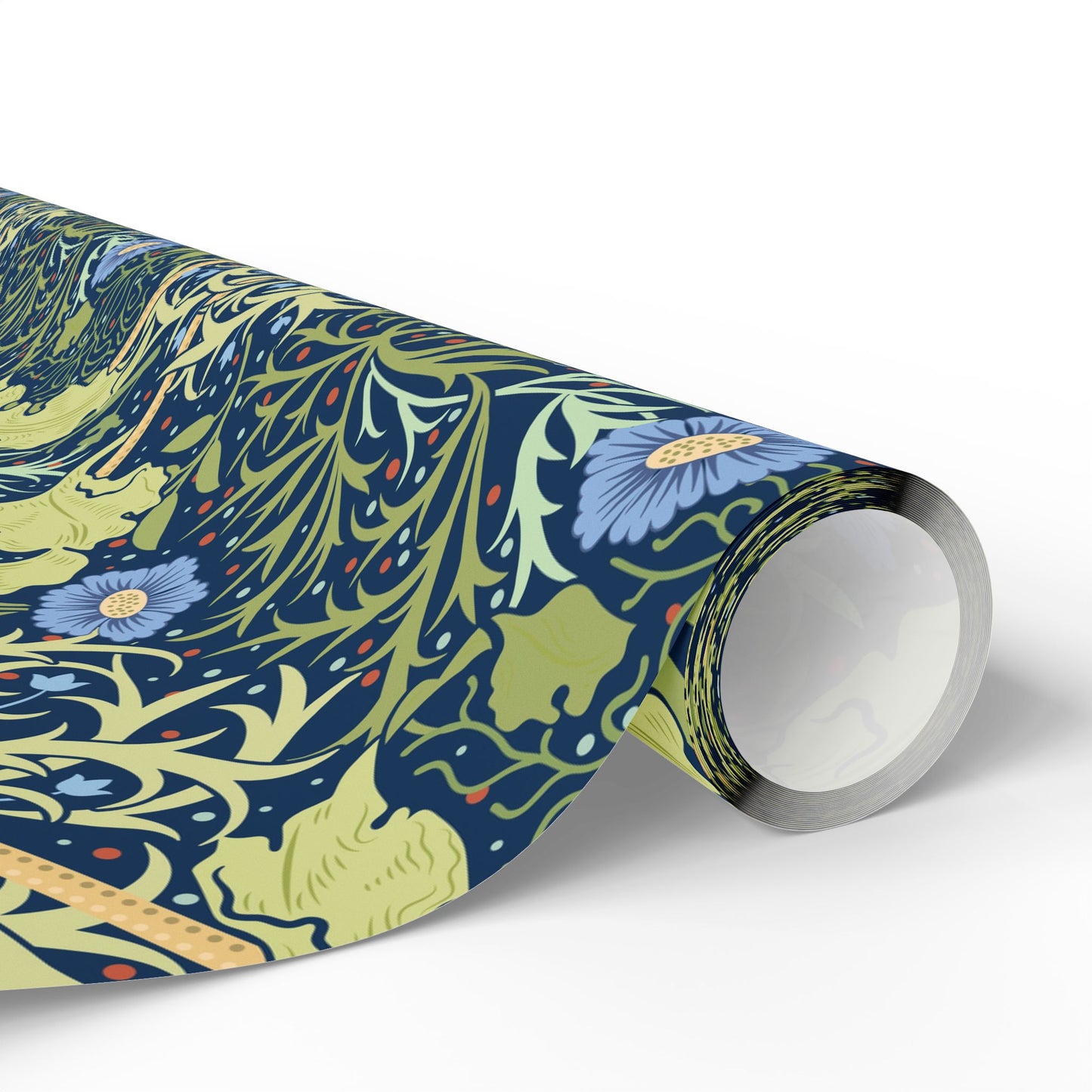 Gift Wrapping Paper inspired by William Morris - Seaweed Collection (Blue Flower)