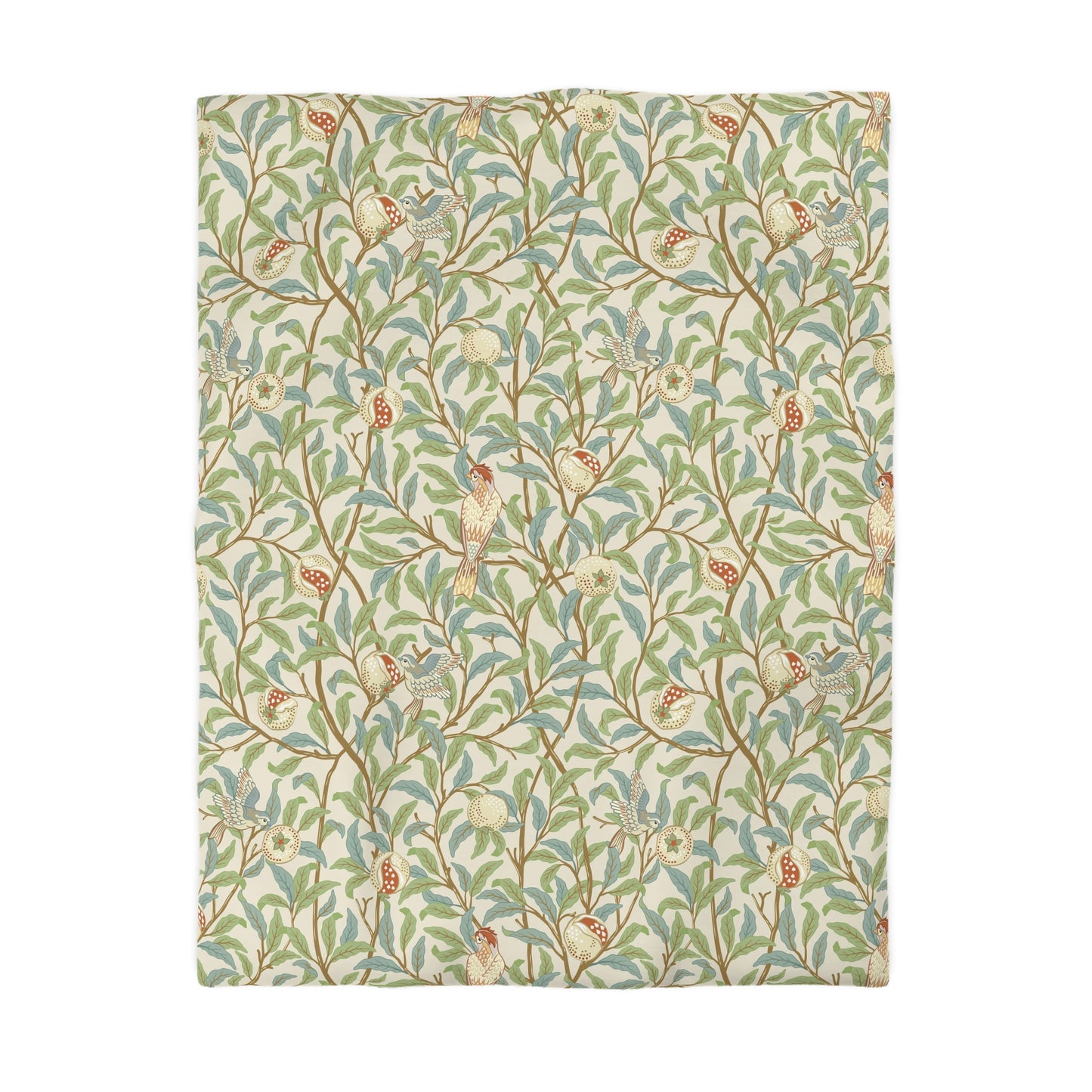 Duvet Cover inspired by William Morris - Bird and Pomegranate Collection (Parchment)