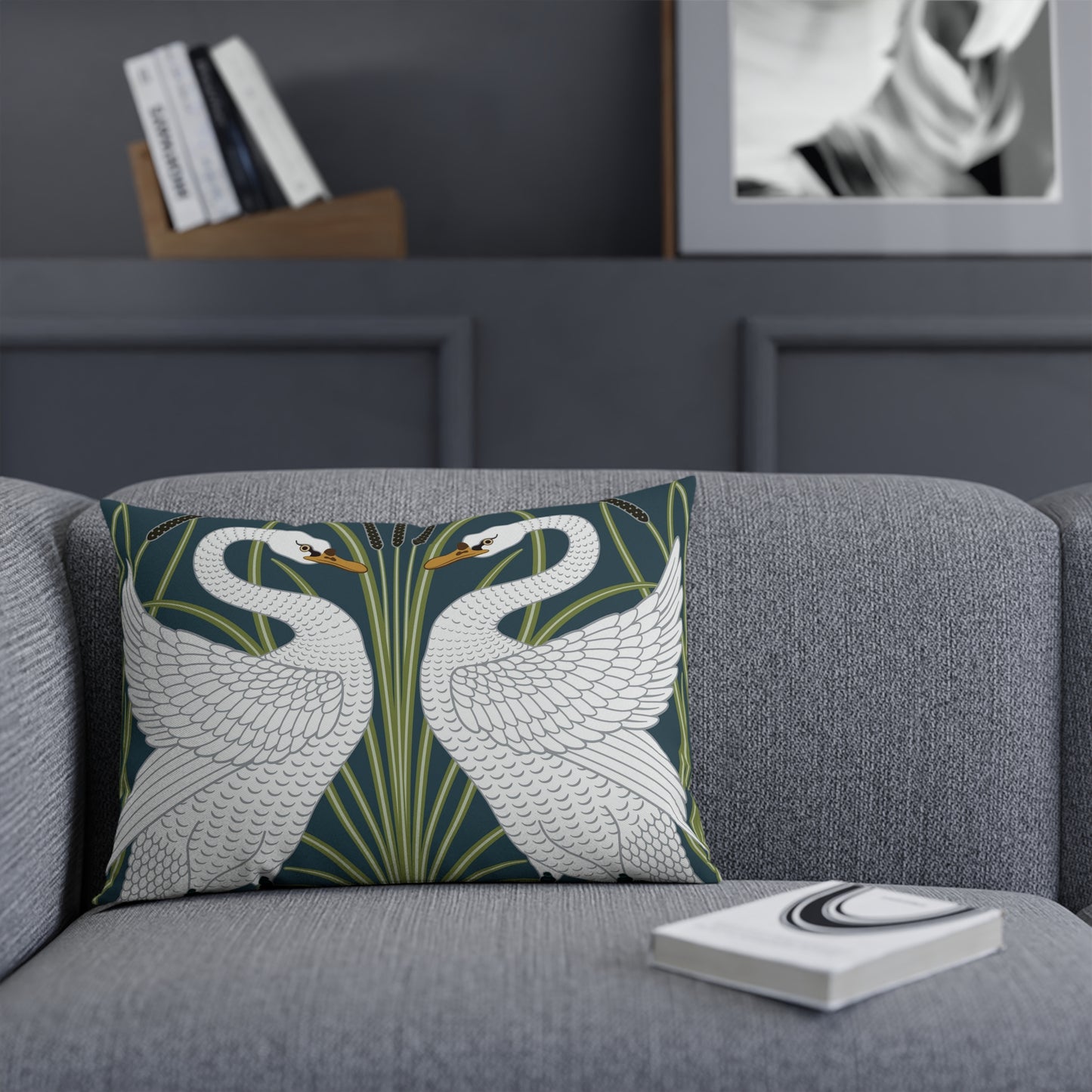 Cotton Drill Cushion inspired by William Morris -