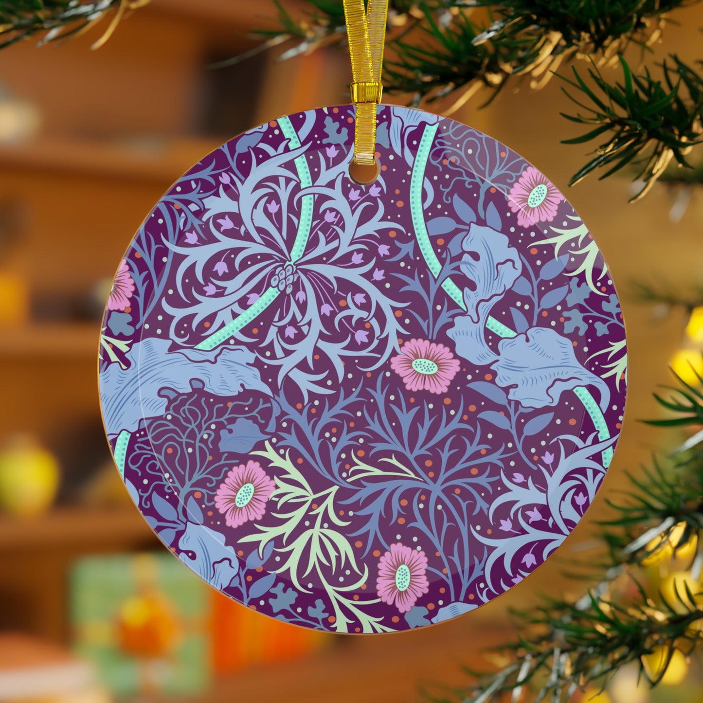william-morris-co-christmas-heirloom-glass-ornament-seaweed-collection-pink-flowers-1