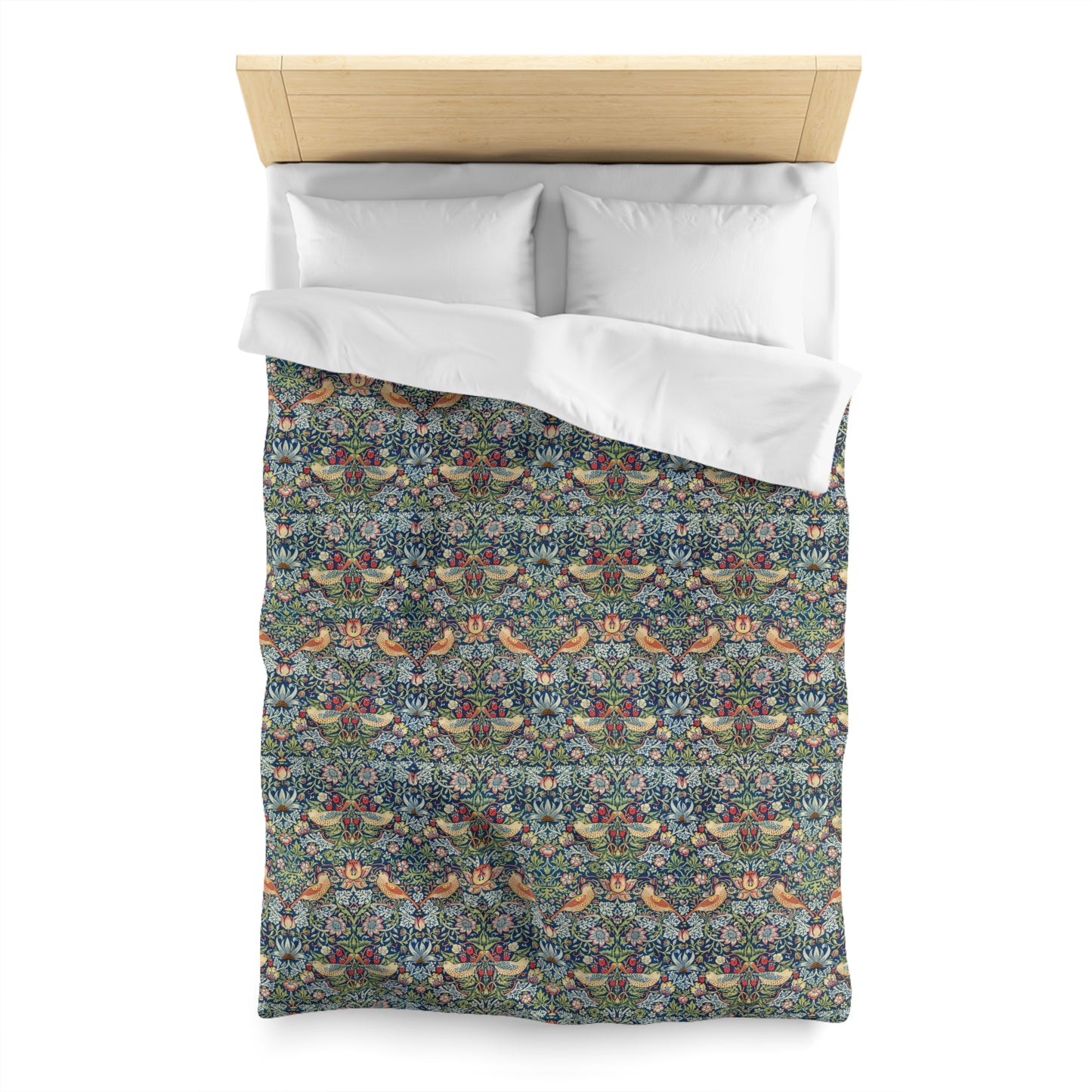 Duvet Cover inspired by William Morris - Strawberry Thief Collection (Indigo)