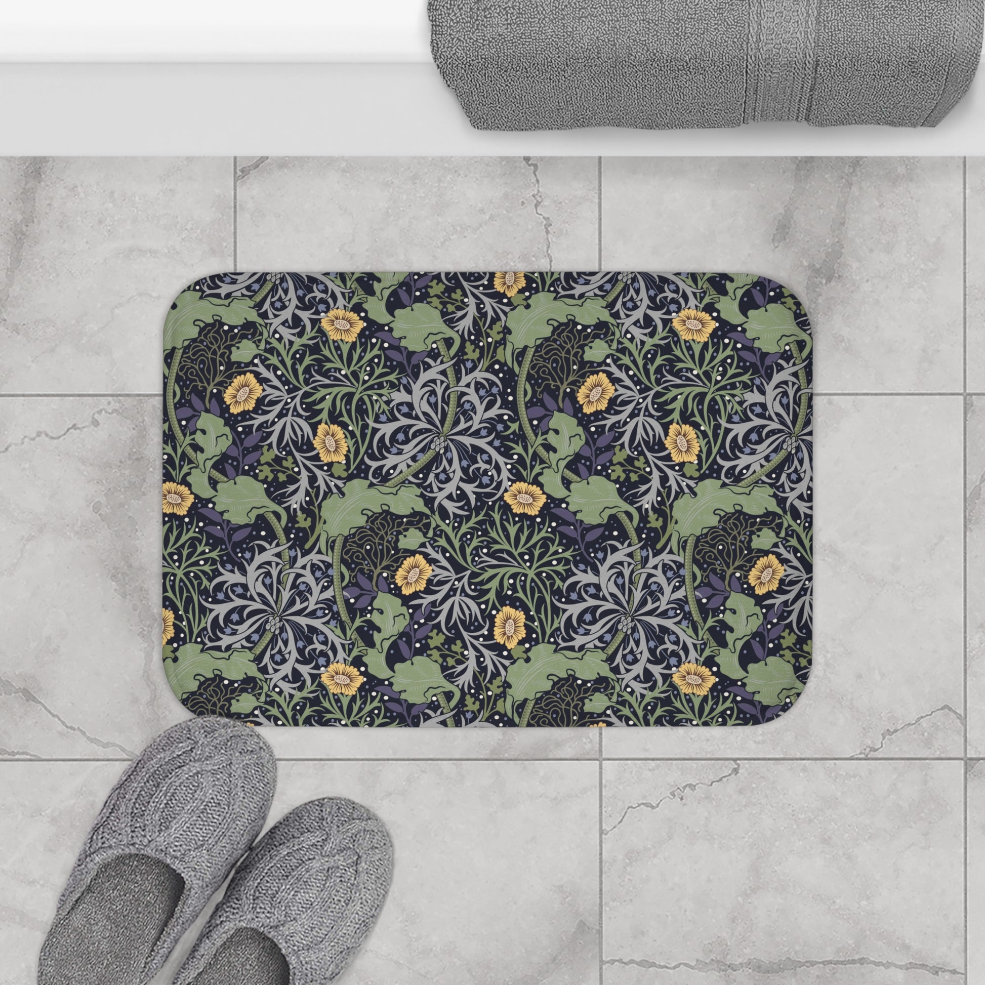 bath-mat-william-morris-seaweed-yellow-flower-6