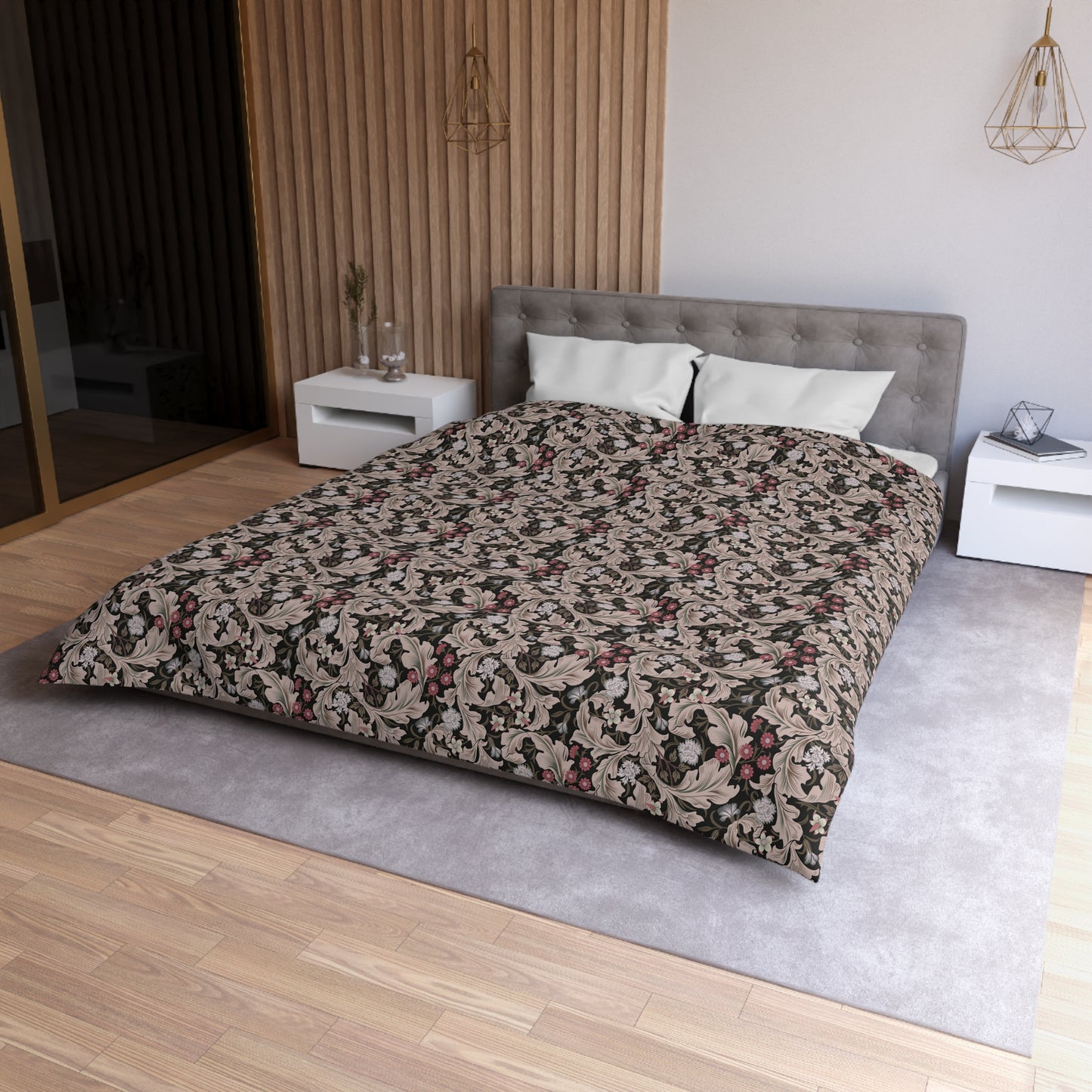 Duvet Cover inspired by William Morris - Leicester Collection (Mocha)