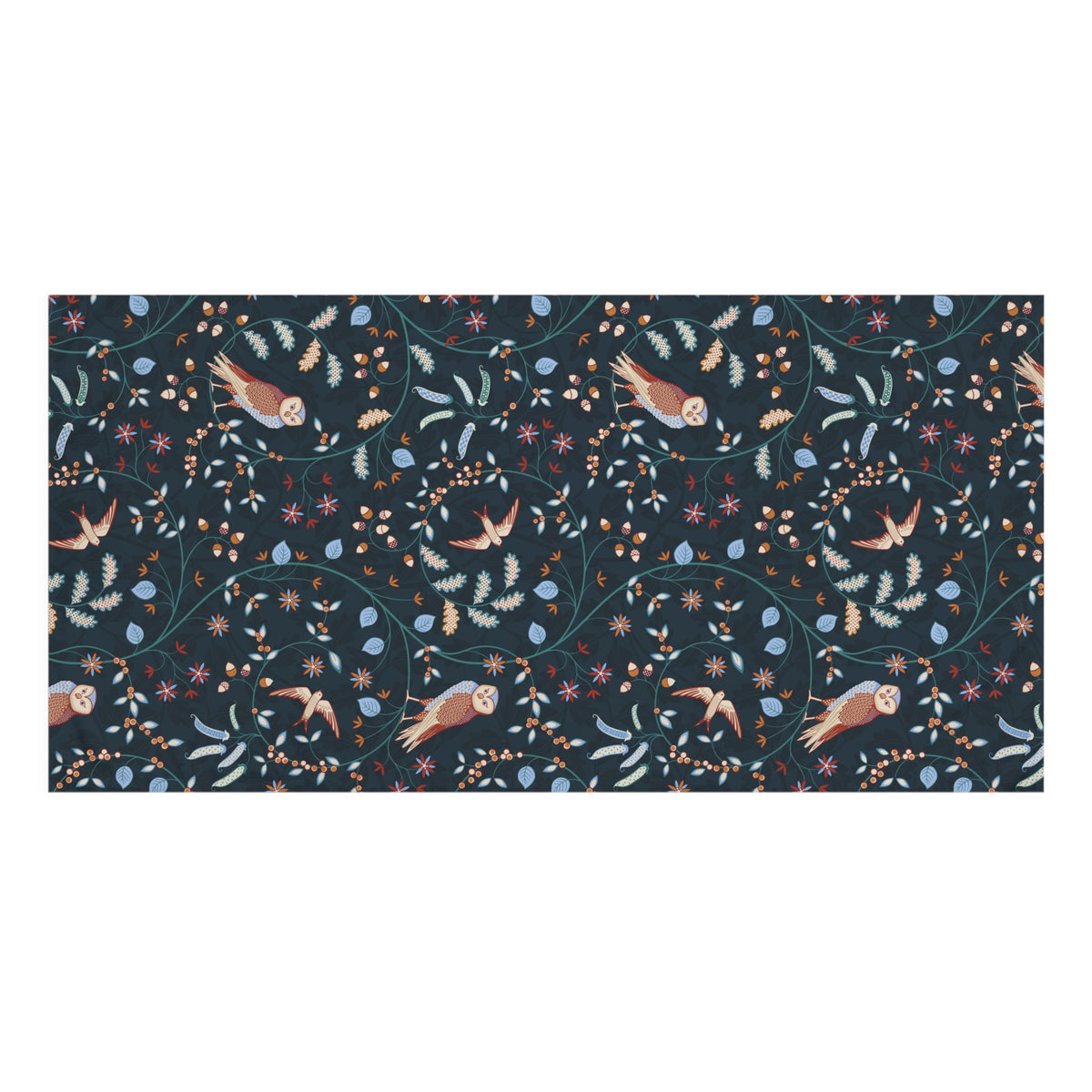 Bath Towel inspired by William Morris - Newill Collection (Night)