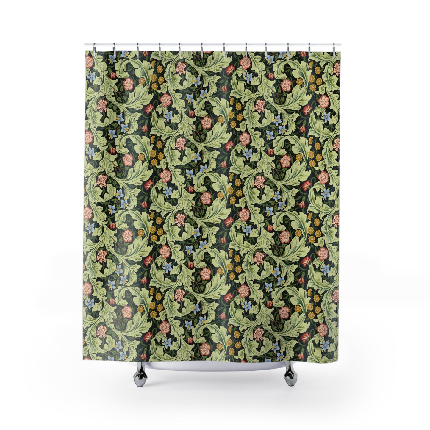 Shower Curtain inspired by William Morris - Leicester Collection (Green)