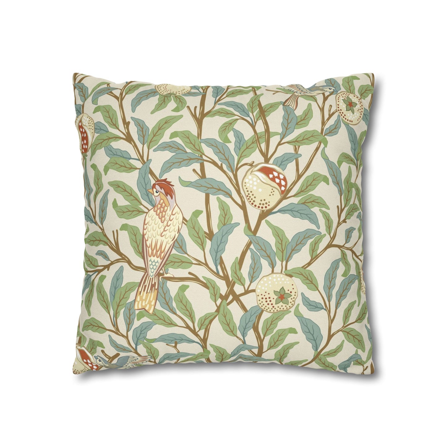 Cushion Cover inspired by William Morris - Bird and Pomegranate Collection (Parchment)