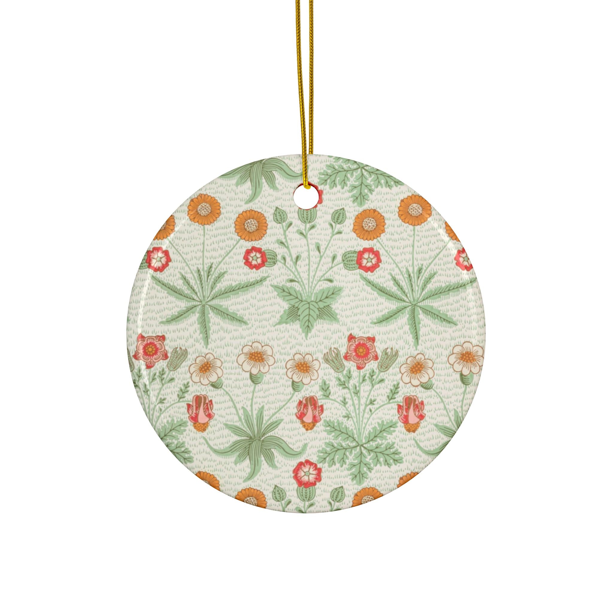 Ceramic Christmas Ornaments by William Morris - Daisy - 1, 3, 5