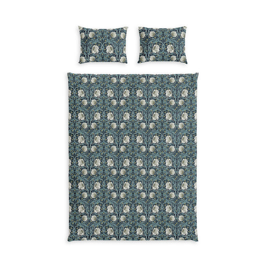 Cotton Bedding Set inspired by William Morris - Pimpernel Collection (Slate)