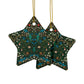 Ceramic Christmas Ornaments inspired by William Morris - Tulip Collection - Double Sided Print: 1pc, 3pcs, 5pcs, 10pcs