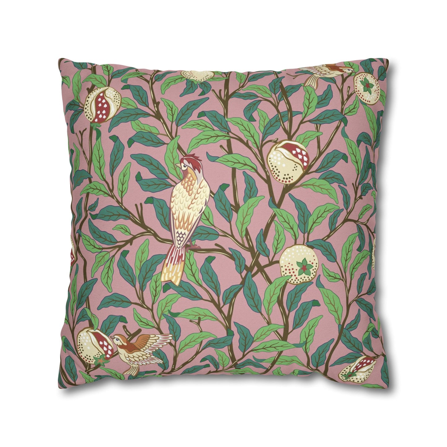 Cushion Cover inspired by William Morris - Bird and Pomegranate Collection (Rosella)