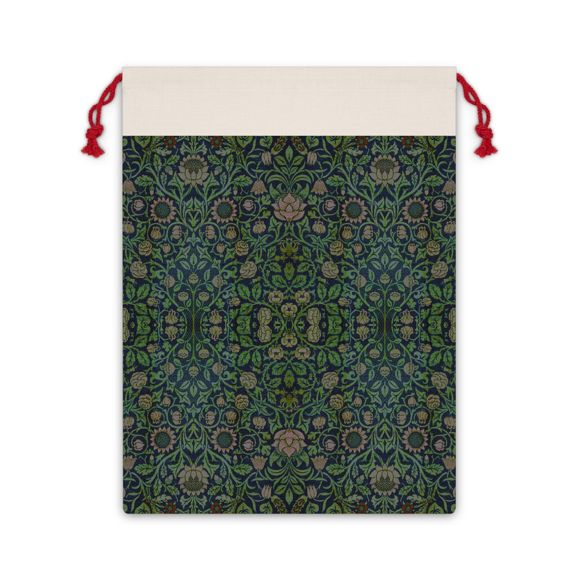 william-morris-co-christmas-linen-drawstring-bag-violet-and-columbine-collection-green-2