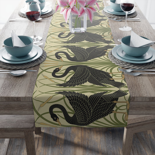 table-runner-inspired-by-william-morris-black-swan-cygnus-aatratus-1